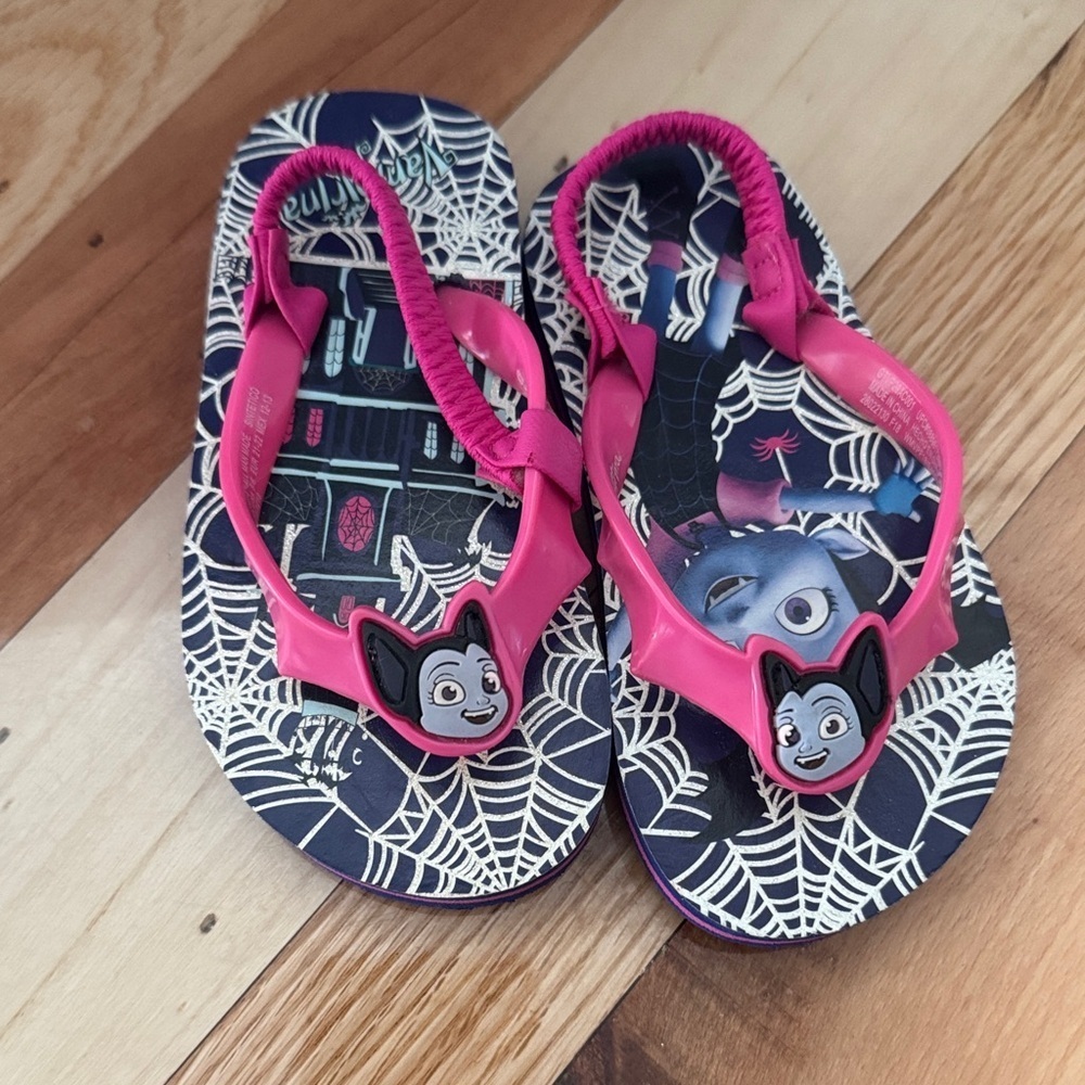 Kids Pink & Blue Vampirina Flip Flops